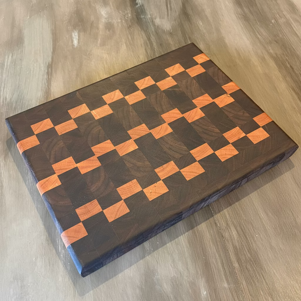 Walnut and Cherry Checkered Endgrain Cutting Board