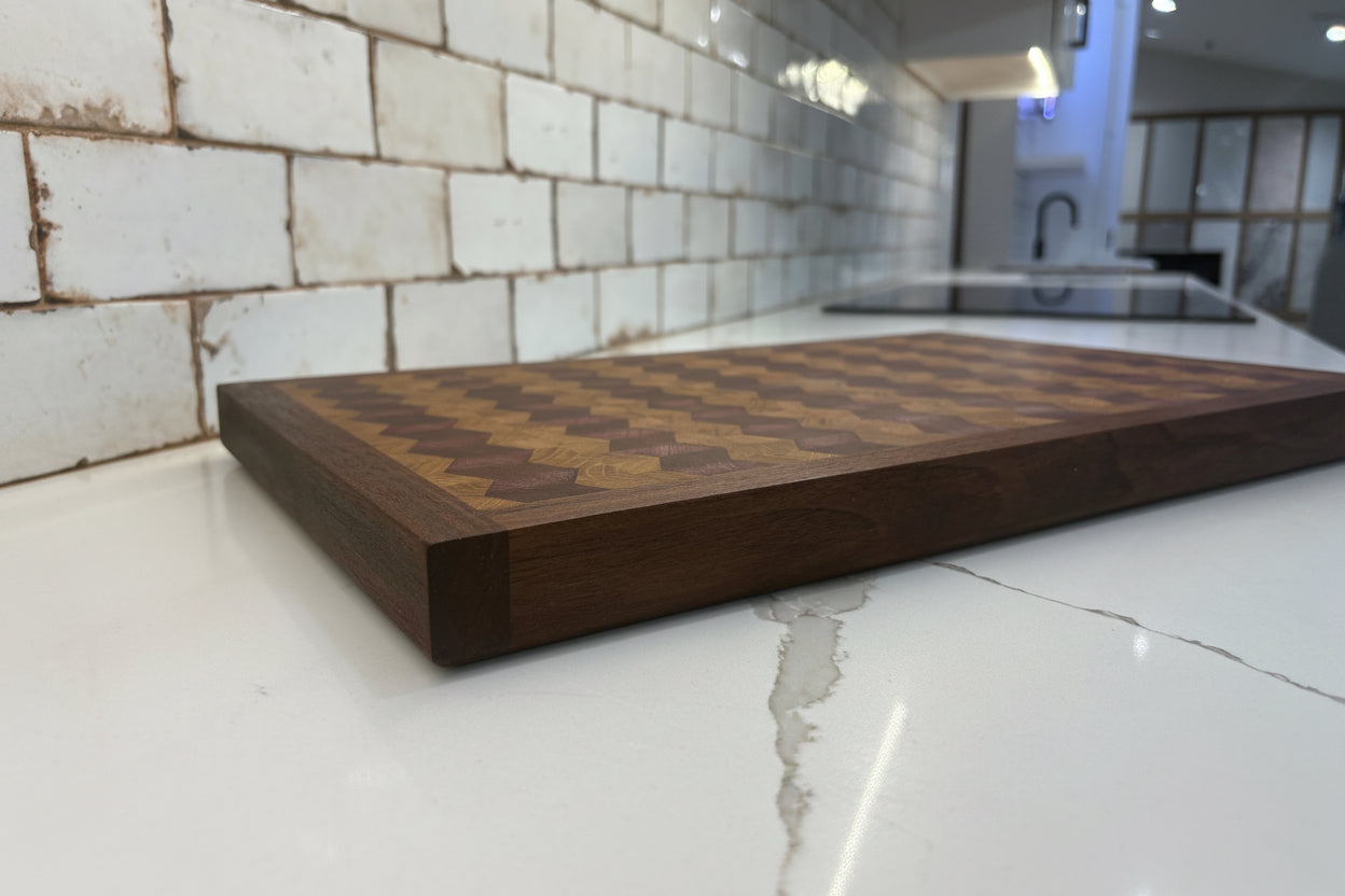 Exotic Chevron Endgrain Cutting Board